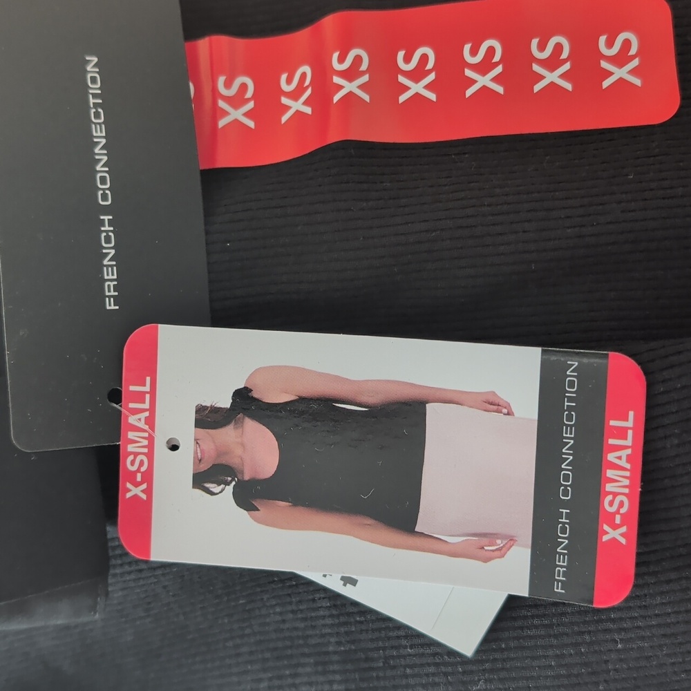 Women's French Connection Black Bow Tank Top Size XS, M, L, XL